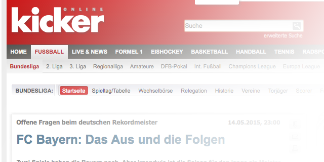 kicker.de Screenshot